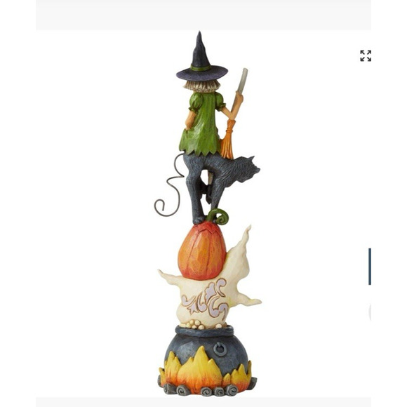Jim Shore " Recipe For Fright" Halloween #6006698 Witches Brew By ENESCO NEW - Picture 4 of 10
